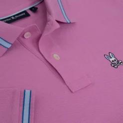 Psycho Bunny Irving Pique Polo Shirt Violet -Teepeg Shop image426236039