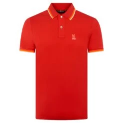 Psycho Bunny Granbury Pique Polo Shirt Hibiscus