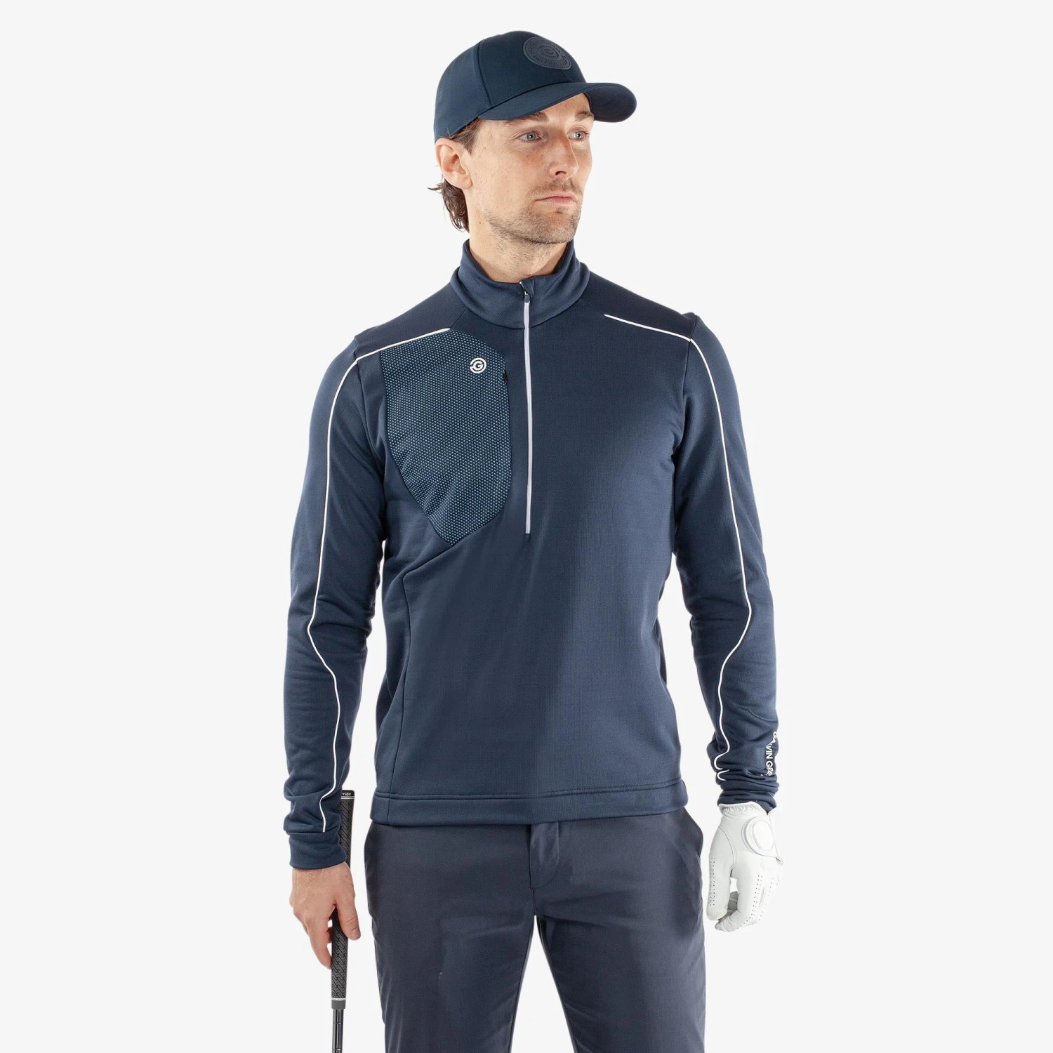 Galvin Green Dave Insulate Mens Golf Mid Layer Navy/White 10 Galvin Green Dave Insulate Mens Golf Mid Layer Navy/White - Image 10