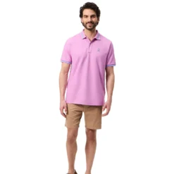 Psycho Bunny Irving Pique Polo Shirt Violet -Teepeg Shop image429402841