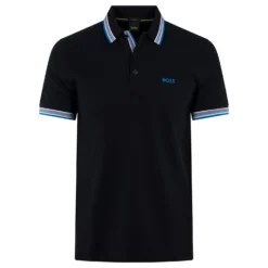 Boss Paddy Cotton Pique Mens Polo Shirt Black 32 Boss Paddy Cotton Pique Mens Polo Shirt Black -Teepeg Shop image430241452