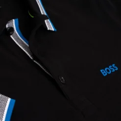 Boss Paddy Cotton Pique Mens Polo Shirt Black 34 Boss Paddy Cotton Pique Mens Polo Shirt Black -Teepeg Shop image430241456