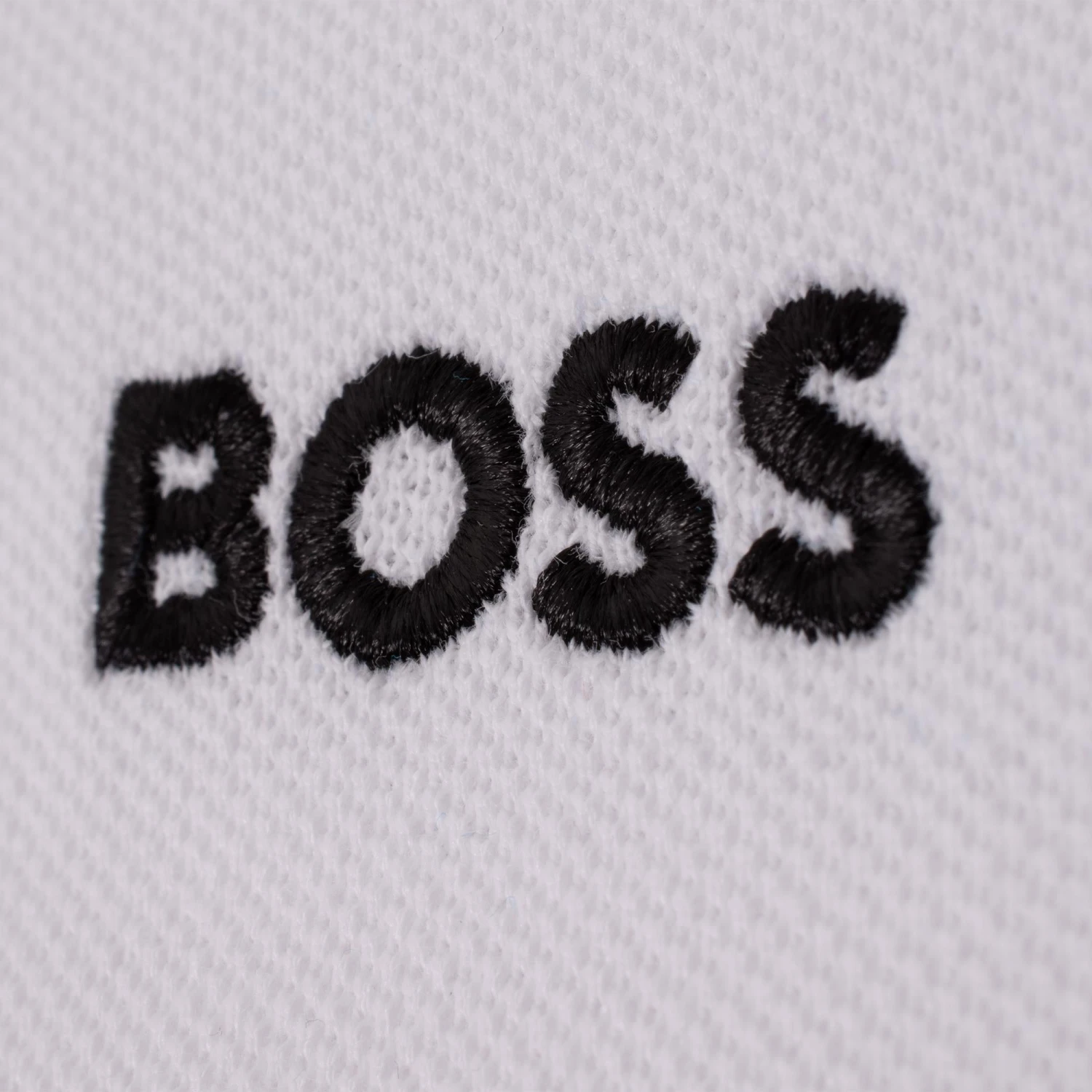 Boss Paddy Cotton Pique Mens Polo Shirt White 14 Boss Paddy Cotton Pique Mens Polo Shirt White - Image 14