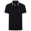 Boss Paddy Cotton Pique Mens Polo Shirt Navy