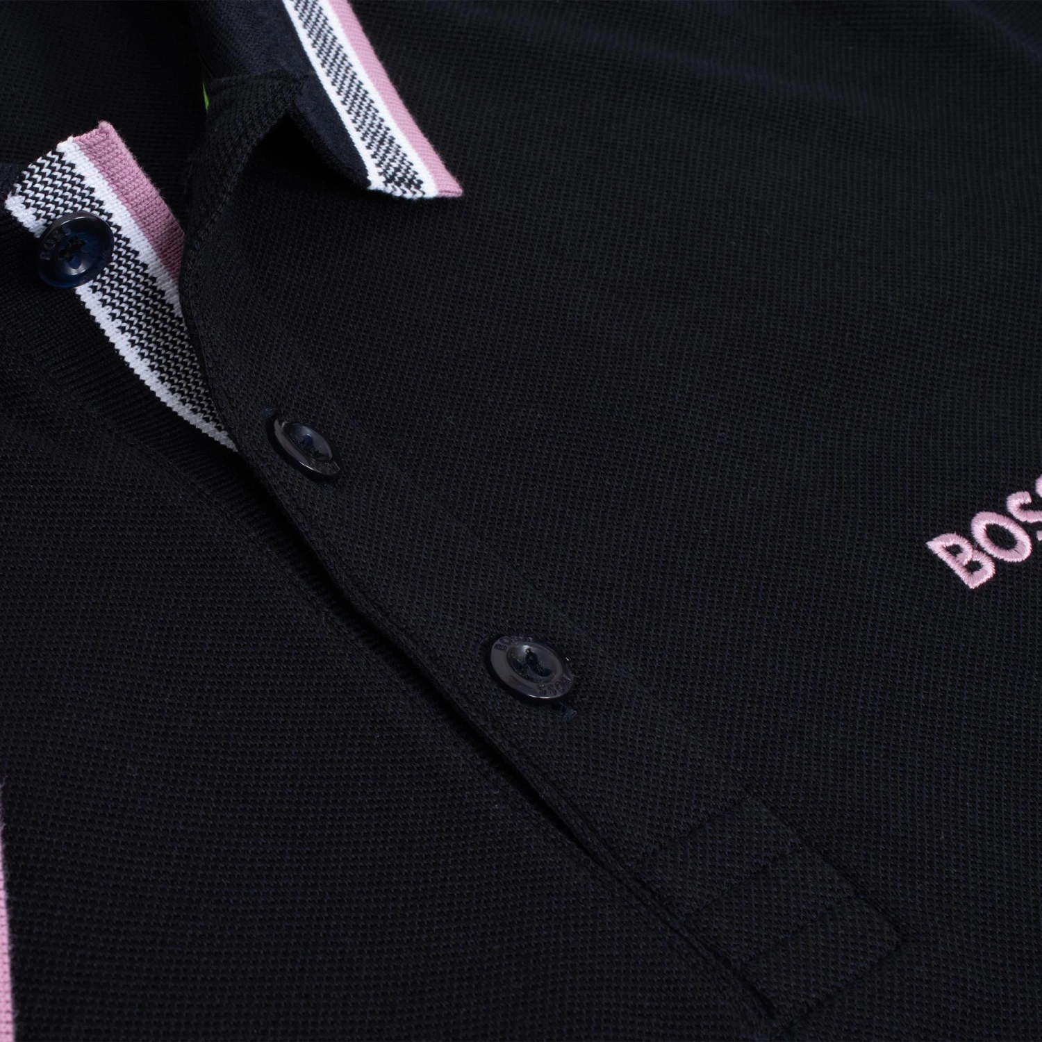 Boss Paddy Cotton Pique Mens Polo Shirt Navy 15 Boss Paddy Cotton Pique Mens Polo Shirt Navy - Image 15