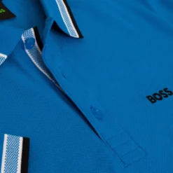 Boss Paddy Cotton Pique Mens Polo Shirt Open Blue 31 Boss Paddy Cotton Pique Mens Polo Shirt Open Blue -Teepeg Shop image430242522