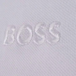 Boss Paule 4 Contrast Pique Slim Fit Mens Polo Shirt White -Teepeg Shop image430243928