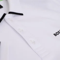 Boss Paule Cotton Slim Fit Polo Shirt White -Teepeg Shop image430247344
