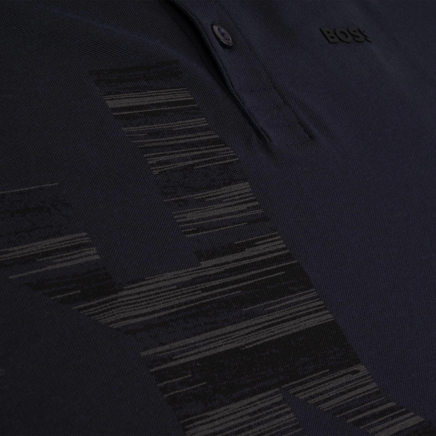 Boss Paddy 6 Cotton Blend Mens Polo Shirt Navy 16 Boss Paddy 6 Cotton Blend Mens Polo Shirt Navy - Image 16