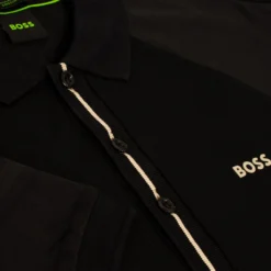 Boss Paddy 2 Cotton Pique Mens Polo Shirt Black -Teepeg Shop image430248734