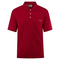 Lacoste Mens Anniversary Collection Polo Shirt Red