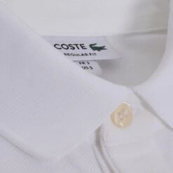 Lacoste Mens Regular Fit Paris Polo Shirt White -Teepeg Shop image432990036