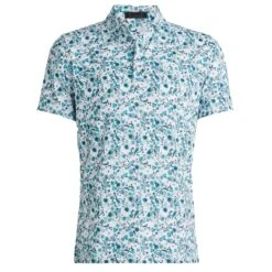 G/FORE Botanic Garden Tech Jersey Mens Golf Polo Shirt Mineral