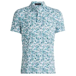 G/FORE Botanic Garden Tech Jersey Mens Golf Polo Shirt Mineral -Teepeg Shop image433005462