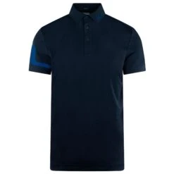 Front Page 18 J.Lindeberg J Lindeberg Heath Mens Golf Polo Shirt Navy Melange