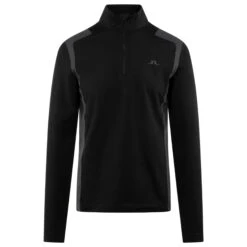 J.Lindeberg J Lindeberg Lukas Quarter Zip Mens Golf Mid Layer Black -Teepeg Shop image435898097