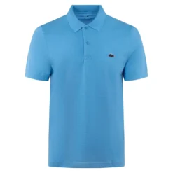 Mens Lacoste Poly Cotton Polo Shirt Blue -Teepeg Shop image435917587