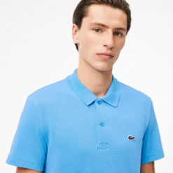 Mens Lacoste Poly Cotton Polo Shirt Blue -Teepeg Shop image435917593