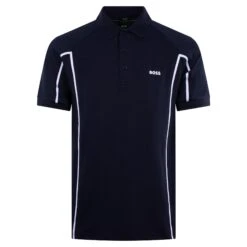 Boss Paddy Tape Mens Polo Shirt Navy -Teepeg Shop image436464449