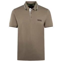 Boss Paddy Pro Mens Polo Shirt Taupe -Teepeg Shop image443172026
