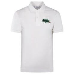 Lacoste Classic Fit L1212 Graphic Badge Polo Shirt White
