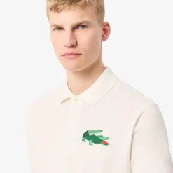 Lacoste Classic Fit L1212 Graphic Badge Polo Shirt White -Teepeg Shop image443180861