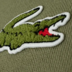 Lacoste Loose Fit Zip Neck Mens Sweater Khaki Green -Teepeg Shop image443182927