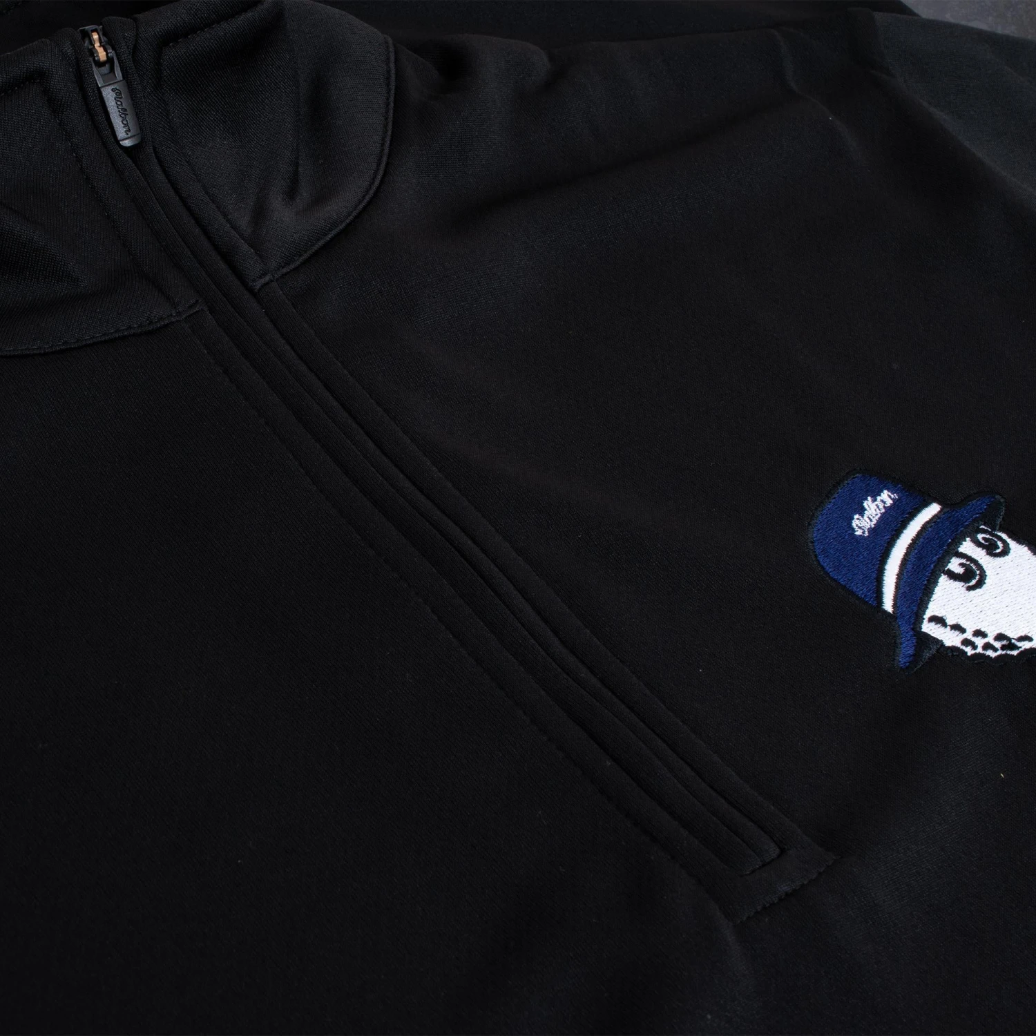 Malbon Golf Cooper Bucket Performance Quarter Zip Mens Mid Layer Black 3 Malbon Golf Cooper Bucket Performance Quarter Zip Mens Mid Layer Black - Image 3