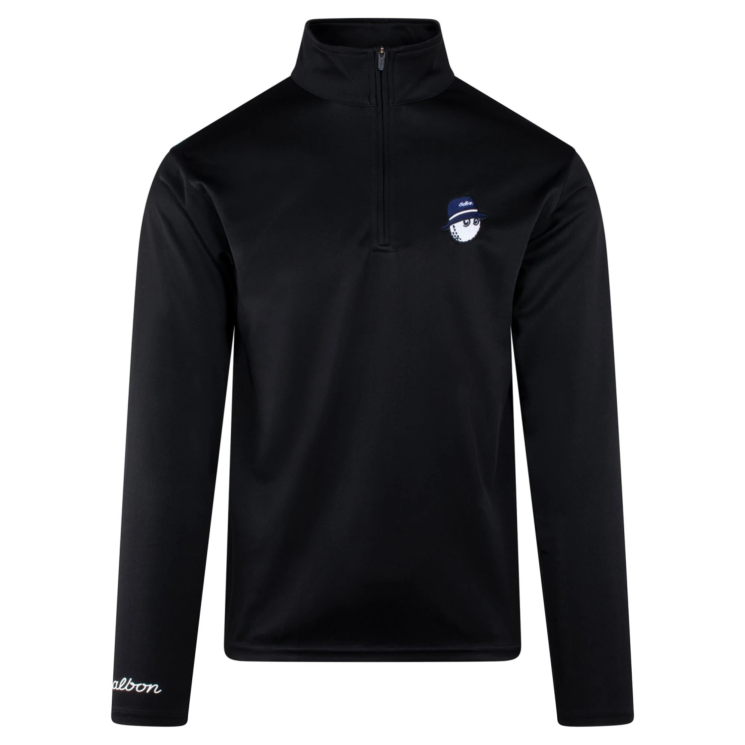 Malbon Golf Cooper Bucket Performance Quarter Zip Mens Mid Layer Black 6 Malbon Golf Cooper Bucket Performance Quarter Zip Mens Mid Layer Black - Image 6
