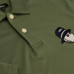 Malbon Golf Cooper Bucket Performance Pique Polo Shirt Sage -Teepeg Shop image444656787
