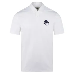 Malbon Golf Cooper Bucket Performance Pique Polo Shirt White -Teepeg Shop image444656931