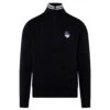 Malbon Golf Cooper Bucket Sorrel Knit Quarter Zip Sweater Black
