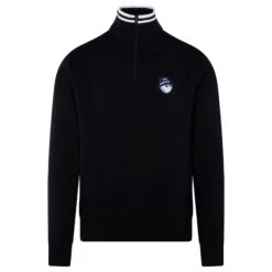 Malbon Golf Cooper Bucket Sorrel Knit Quarter Zip Sweater Black 13 Malbon Golf Cooper Bucket Sorrel Knit Quarter Zip Sweater Black -Teepeg Shop image444658837