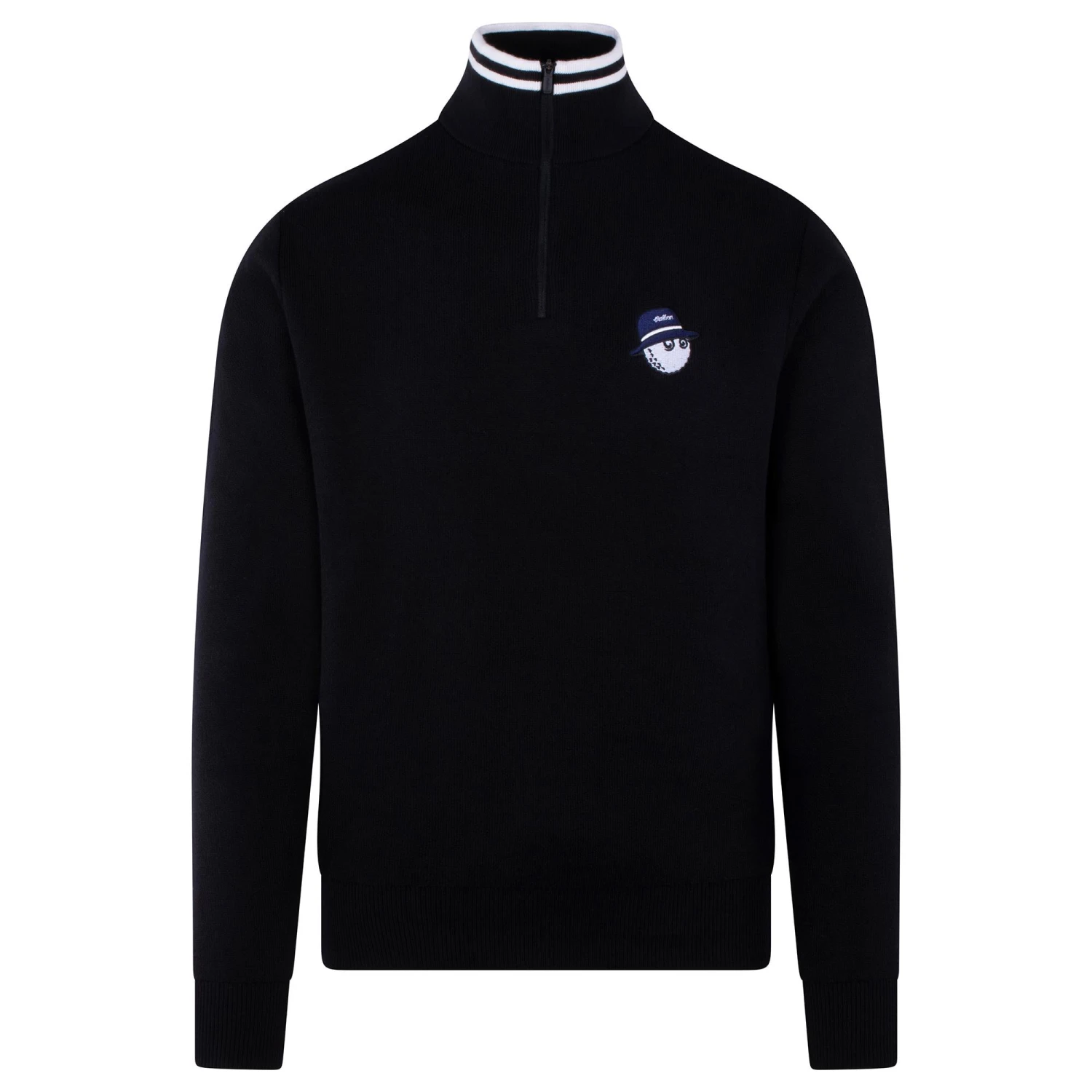 Malbon Golf Cooper Bucket Sorrel Knit Quarter Zip Sweater Black 7 Malbon Golf Cooper Bucket Sorrel Knit Quarter Zip Sweater Black - Image 7