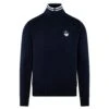 Malbon Golf Cooper Bucket Sorrel Knit Quarter Zip Sweater Navy
