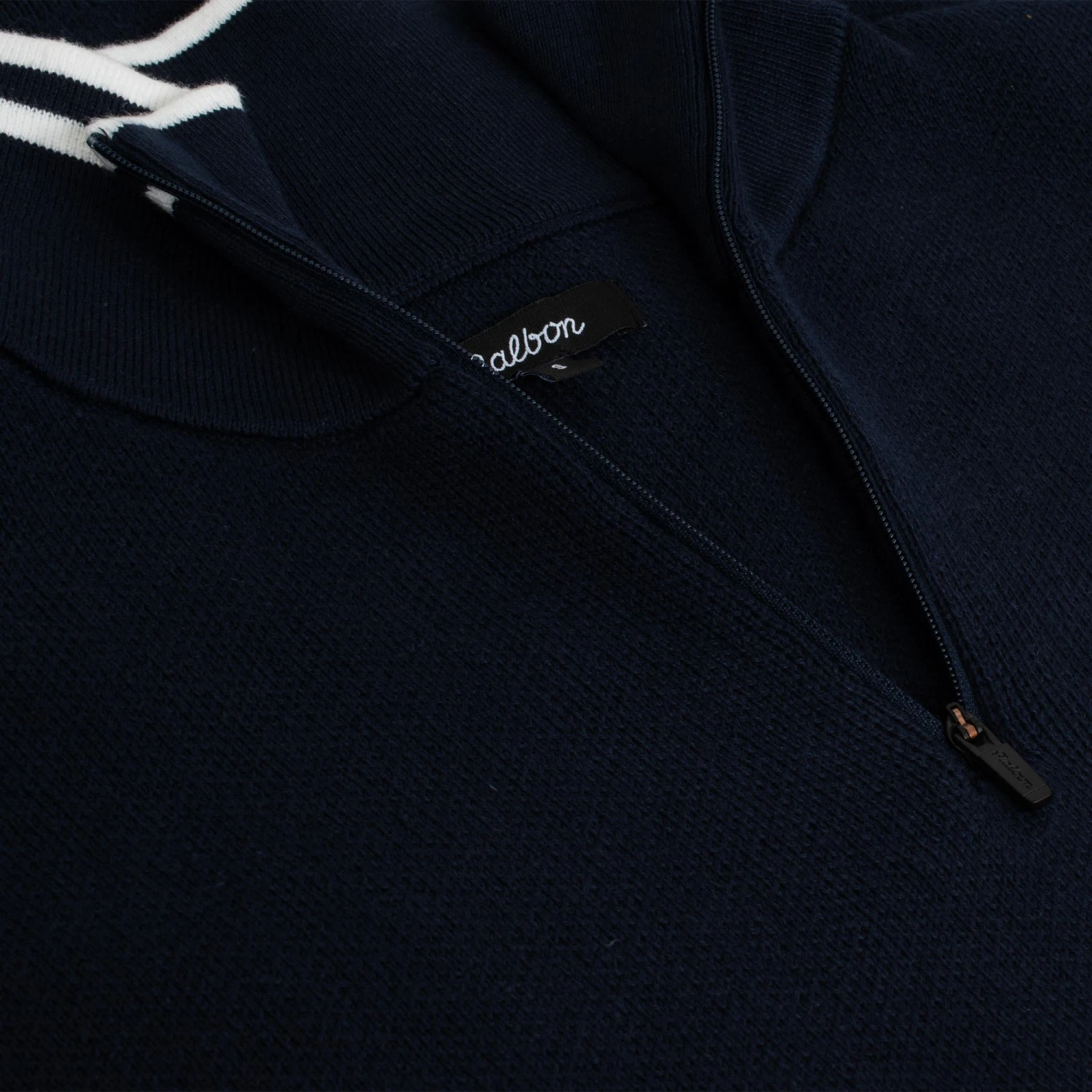 Malbon Golf Cooper Bucket Sorrel Knit Quarter Zip Sweater Navy 3 Malbon Golf Cooper Bucket Sorrel Knit Quarter Zip Sweater Navy - Image 3