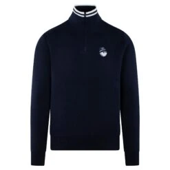 Malbon Golf Cooper Bucket Sorrel Knit Quarter Zip Sweater Navy 11 Malbon Golf Cooper Bucket Sorrel Knit Quarter Zip Sweater Navy -Teepeg Shop image444659109