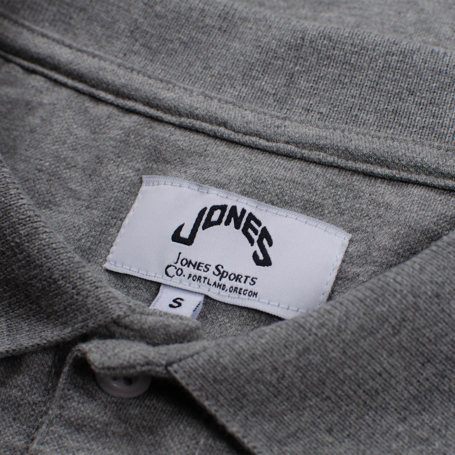 Jones Original Varsity Badge Mens Polo Shirt Grey 3 Jones Original Varsity Badge Mens Polo Shirt Grey - Image 3