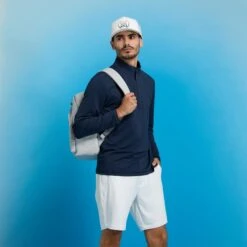 G/FORE Lightweight French Terry Mens Golf Mid Layer Twilight -Teepeg Shop image450464381