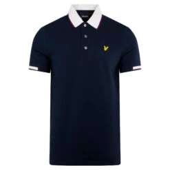 Lyle & Scott Half Tipped Mens Polo Shirt Dark Navy