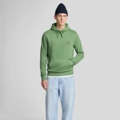 Lyle & Scott Pullover Mens Hoodie Smoke Green -Teepeg Shop image450859026