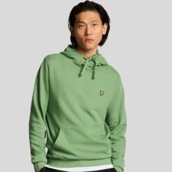 Lyle & Scott Pullover Mens Hoodie Smoke Green -Teepeg Shop image450859028