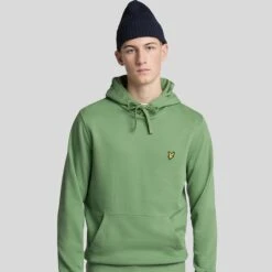 Lyle & Scott Pullover Mens Hoodie Smoke Green -Teepeg Shop image450859030