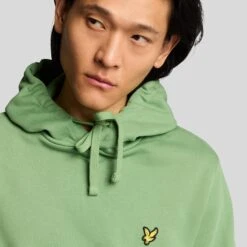 Lyle & Scott Pullover Mens Hoodie Smoke Green -Teepeg Shop image450859036
