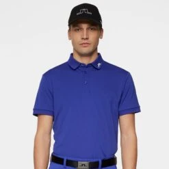 J.Lindeberg J Lindeberg KV Mens Golf Polo Shirt Clematis Blue -Teepeg Shop image451113004