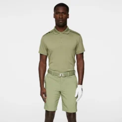 J.Lindeberg J Lindeberg Lionel Mens Golf Polo Shirt Oil Green -Teepeg Shop image451113534