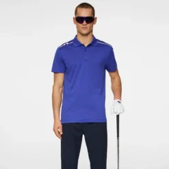 J.Lindeberg J Lindeberg Lionel Mens Golf Polo Shirt Clematis Blue -Teepeg Shop image451113622