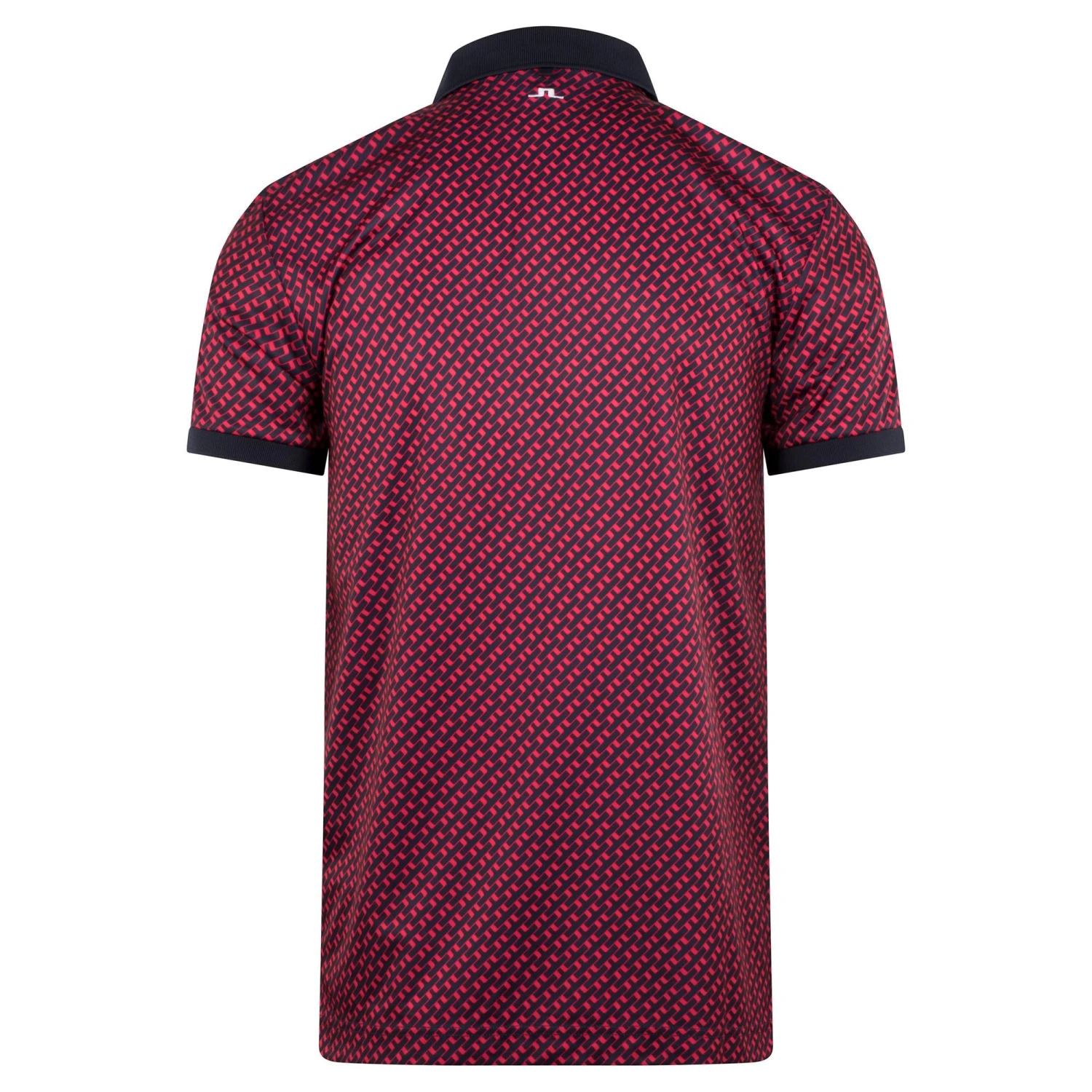 J.Lindeberg J Lindeberg Tour Tech Print Mens Golf Polo Shirt Tour Geo Navy 2 J.Lindeberg J Lindeberg Tour Tech Print Mens Golf Polo Shirt Tour Geo Navy - Image 2