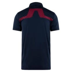 J.Lindeberg J Lindeberg KV Print Mens Golf Polo Shirt Tour Geo Navy
