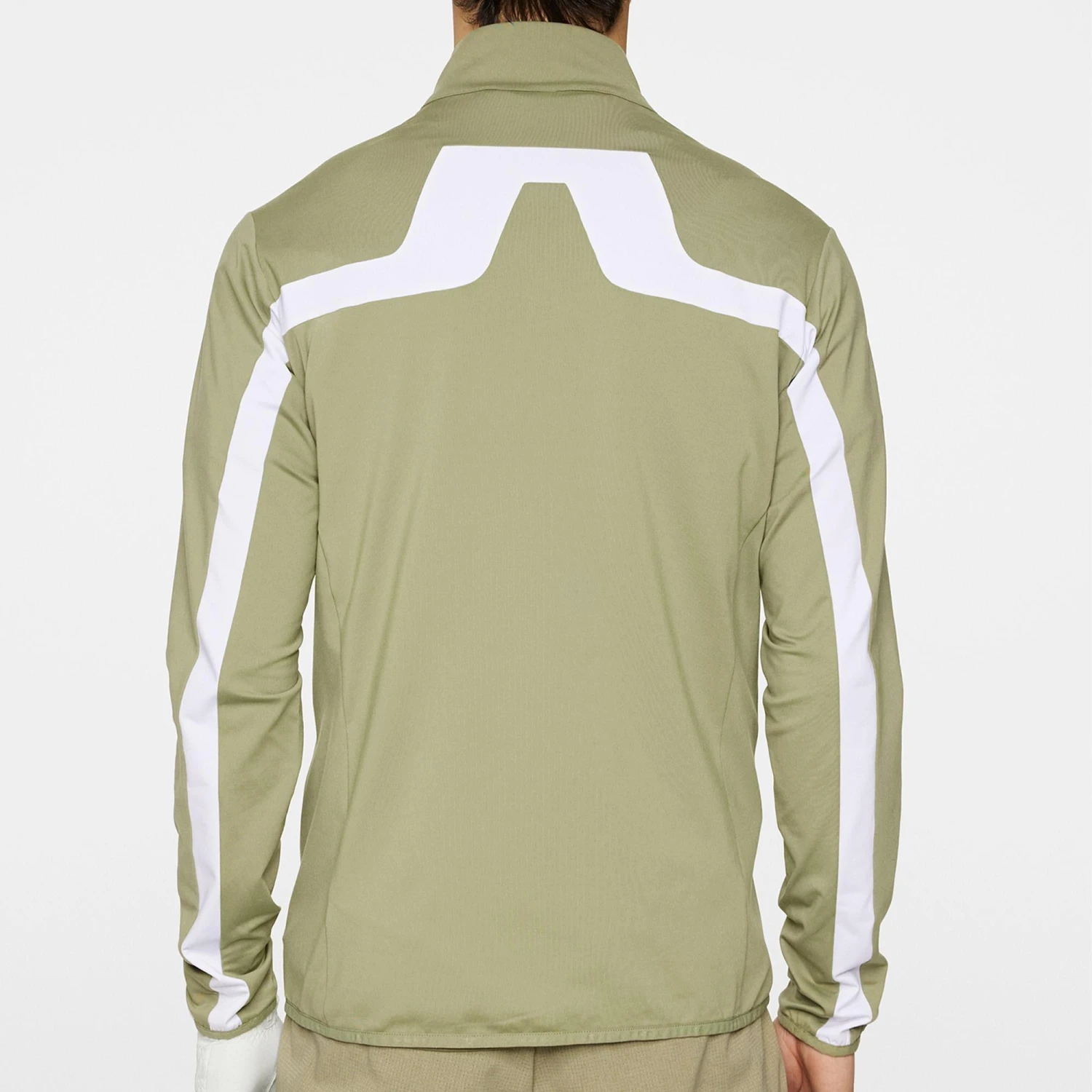 J.Lindeberg J Lindeberg Jarvis Mens Golf Mid Layer Oil Green 5 J.Lindeberg J Lindeberg Jarvis Mens Golf Mid Layer Oil Green - Image 5